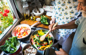 cooking vegetables